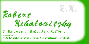 robert mihalovitzky business card